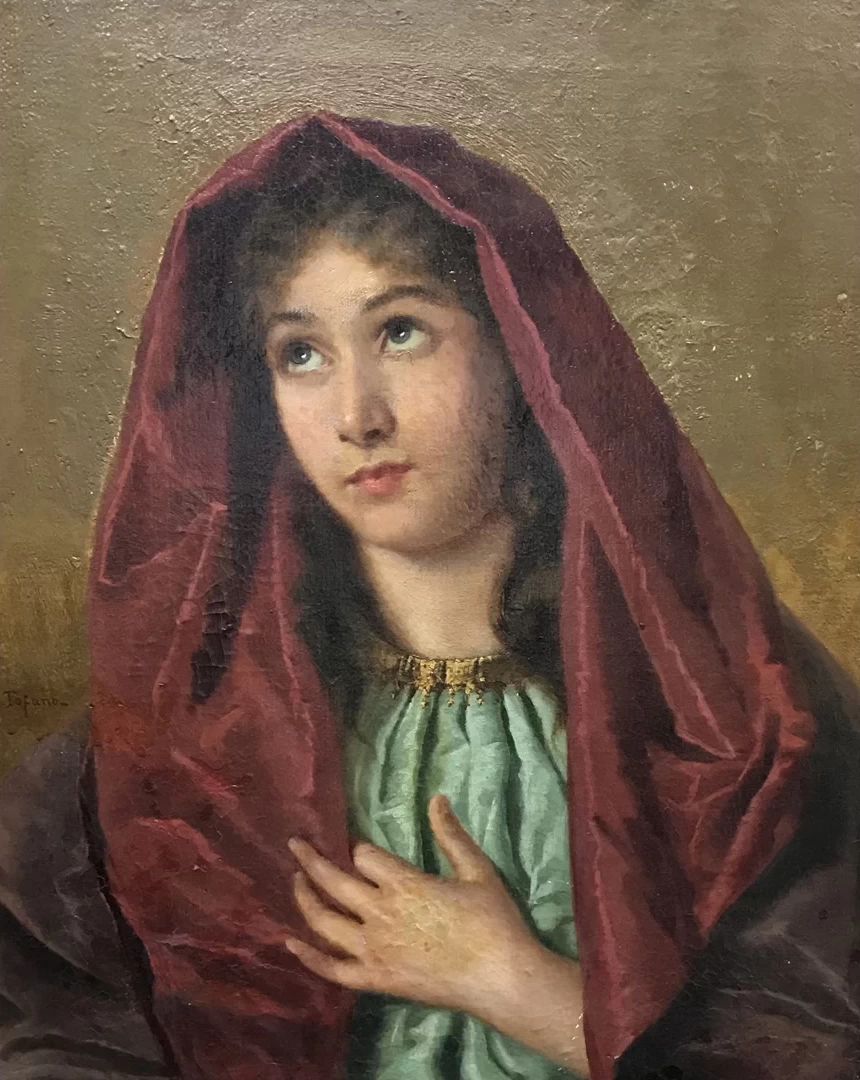 Edoardo Tofano-44-Ragazza con un mantello rosso